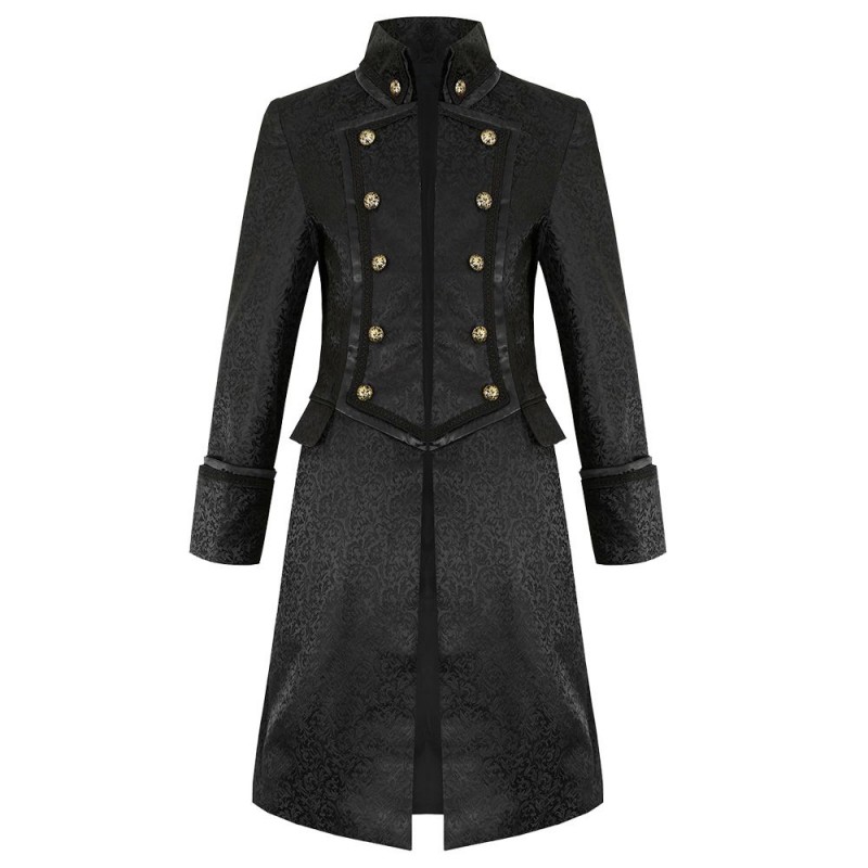 Mens Pentagramme Severin Black Mens Long Coat